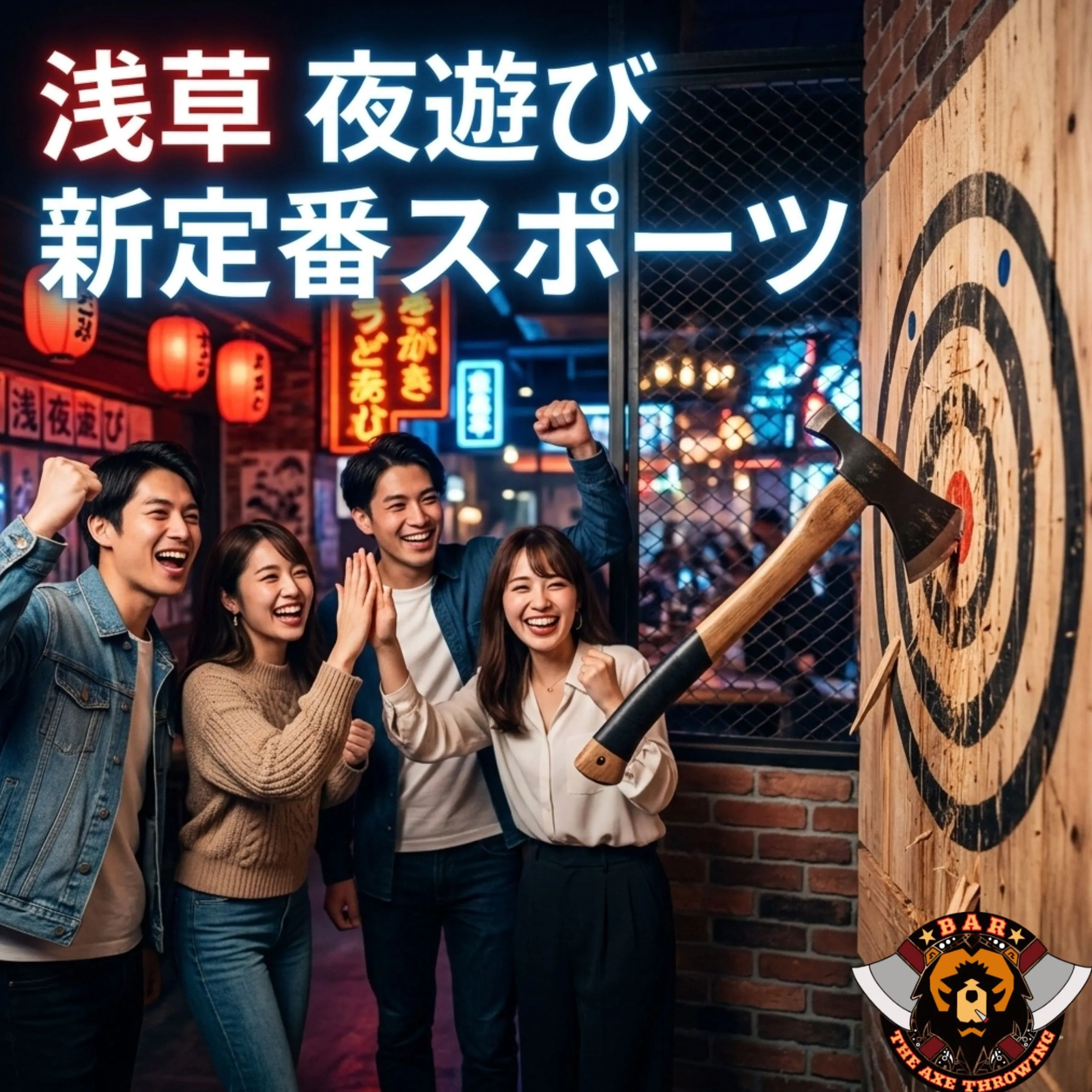 浅草の夜遊び新定番！斧投げ×バー体験が話題